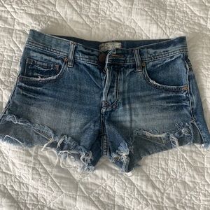 FREE PEOPLE blue jean shorts